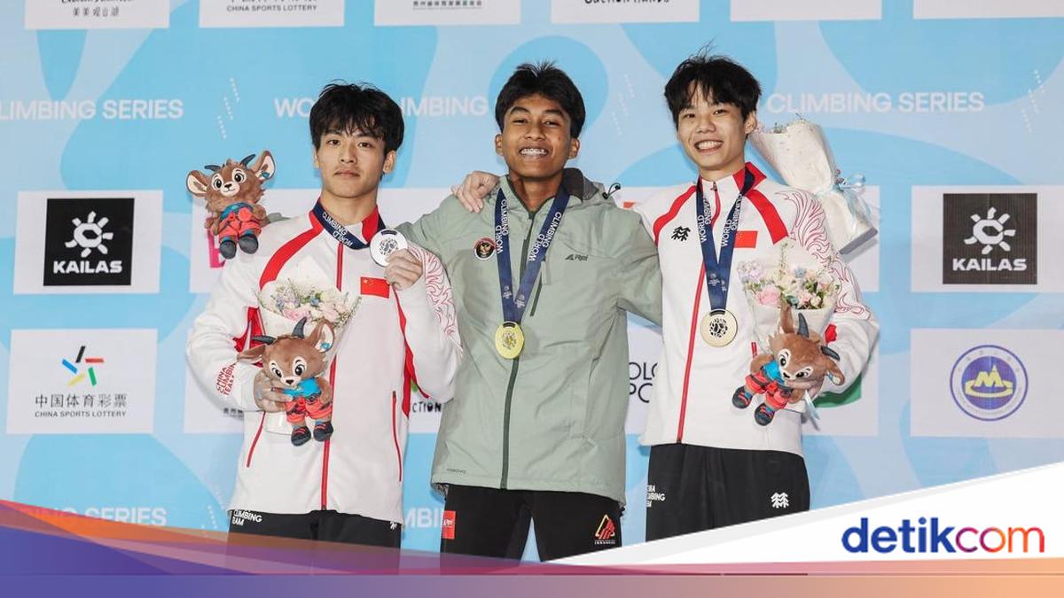 Antasyafi Robby Sukses Raih Emas di World Climbing Series Guiyang