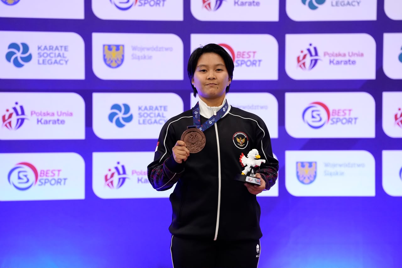 Zaskia Putri Salurante Raih Medali Perunggu di Kejuaraan Dunia Karate