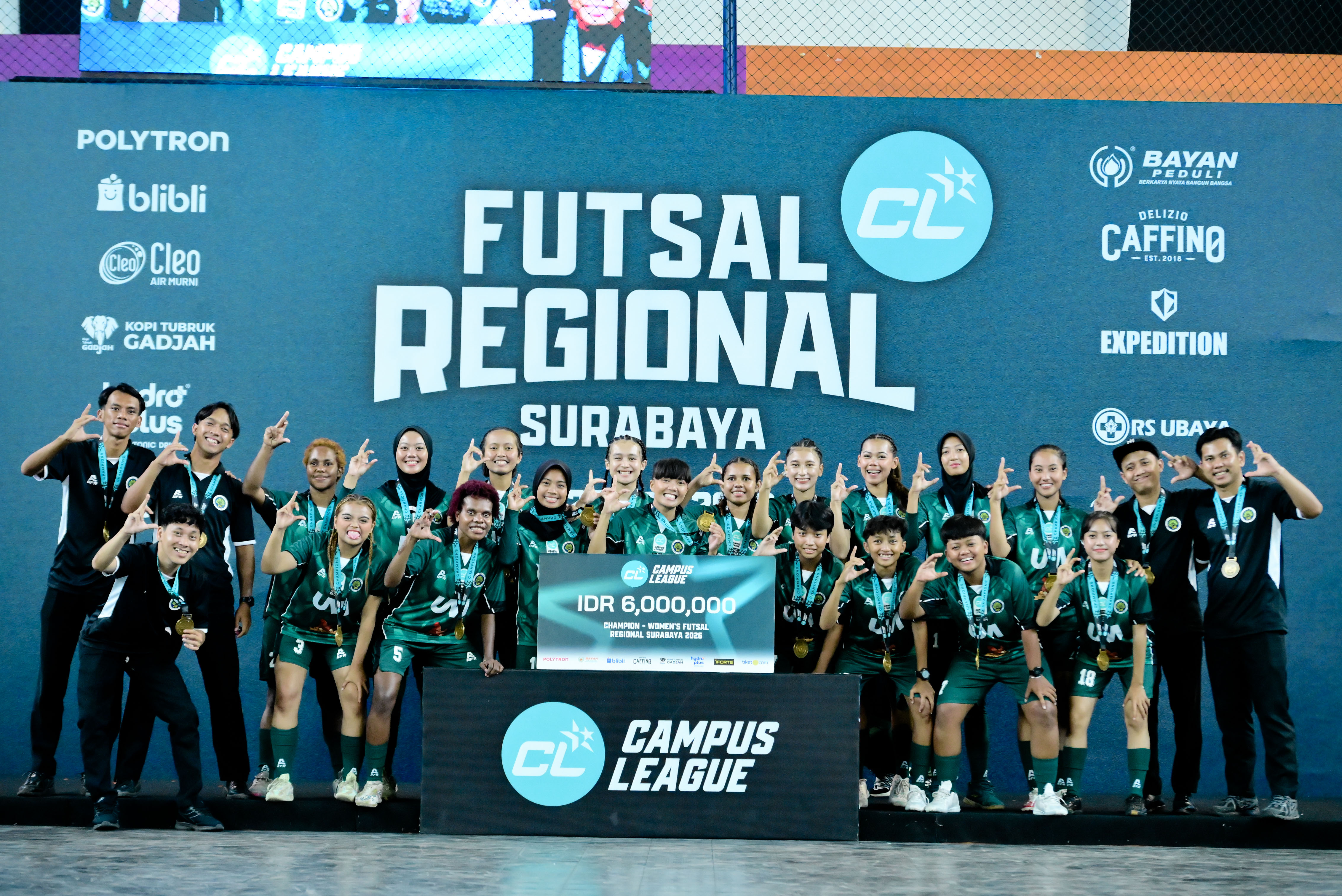 UNESA Raih Gelar Juara di Campus League 2026 Futsal Regional Surabaya