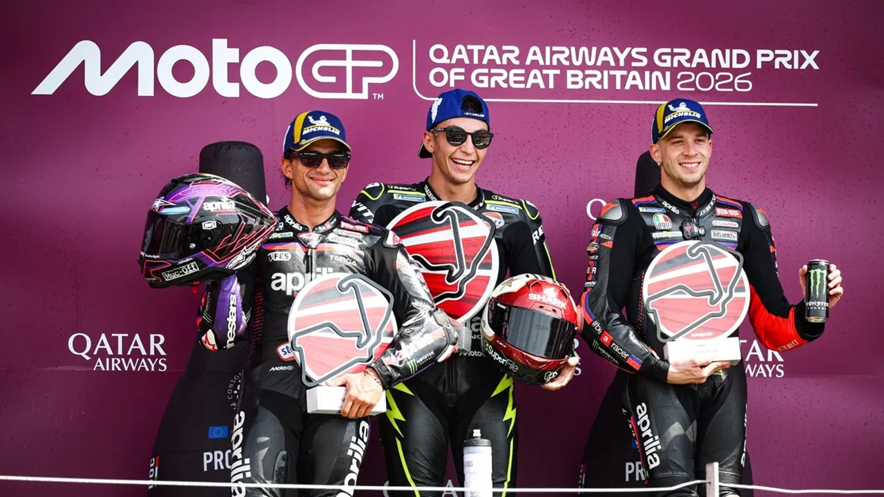 Aprilia Dominasi Podium MotoGP Inggris 2026, Massimo Rivola Merasa Bangga