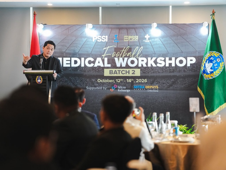 PSSI Gelar Football Medical Workshop 2026 Batch 2, Erick Thohir: Tenaga Medis Harus Berperan Aktif dalam Perubahan Sepak Bola Indonesia