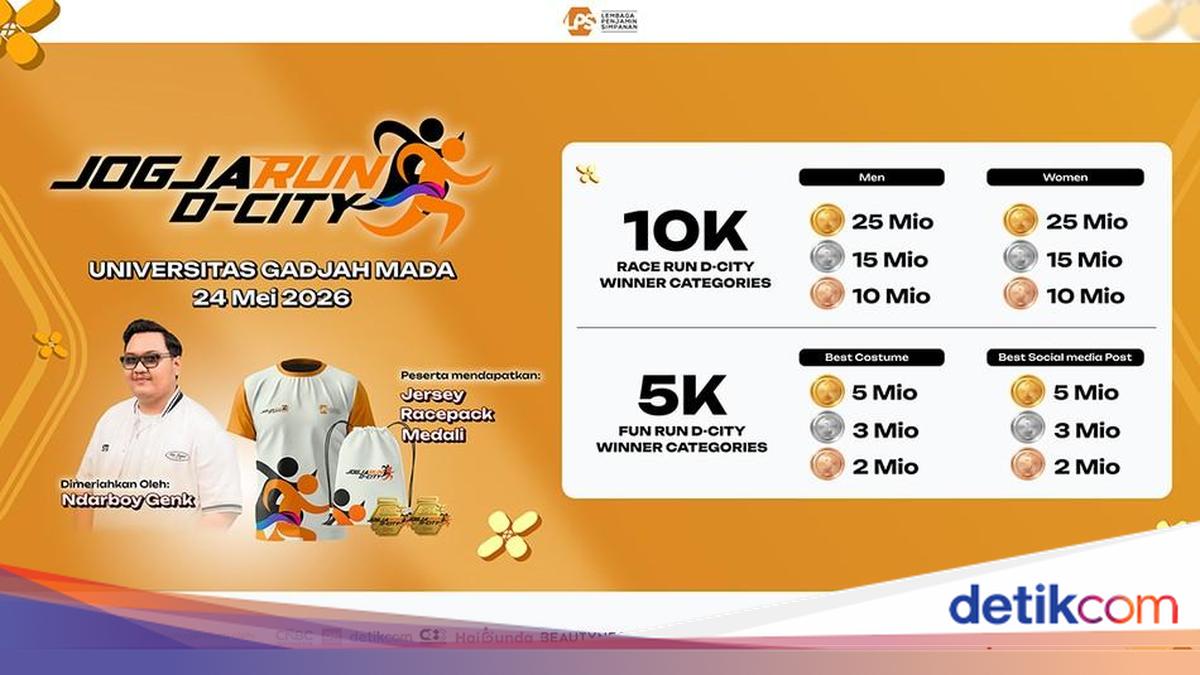 Jogja Run D-City 2026 Siapkan Hadiah Puluhan Juta, Segera Daftar Sekarang