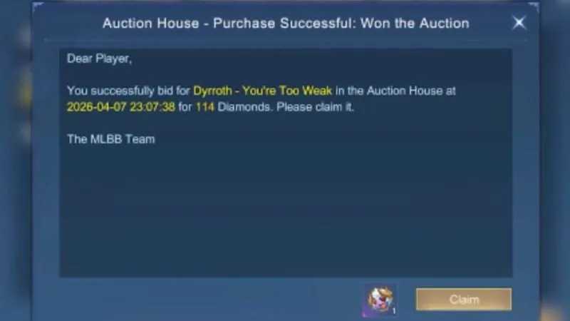 Cara Efektif Membeli Skin Langka di Auction House MLBB