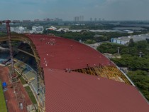 Perbaikan Stadion Wibawa Mukti Dipercepat Setelah Terjangan Puting Beliung