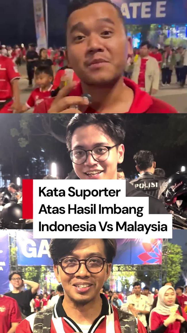 Reaksi Penonton Setelah Timnas Indonesia Bermain Imbang Melawan Malaysia dengan 10 Pemain