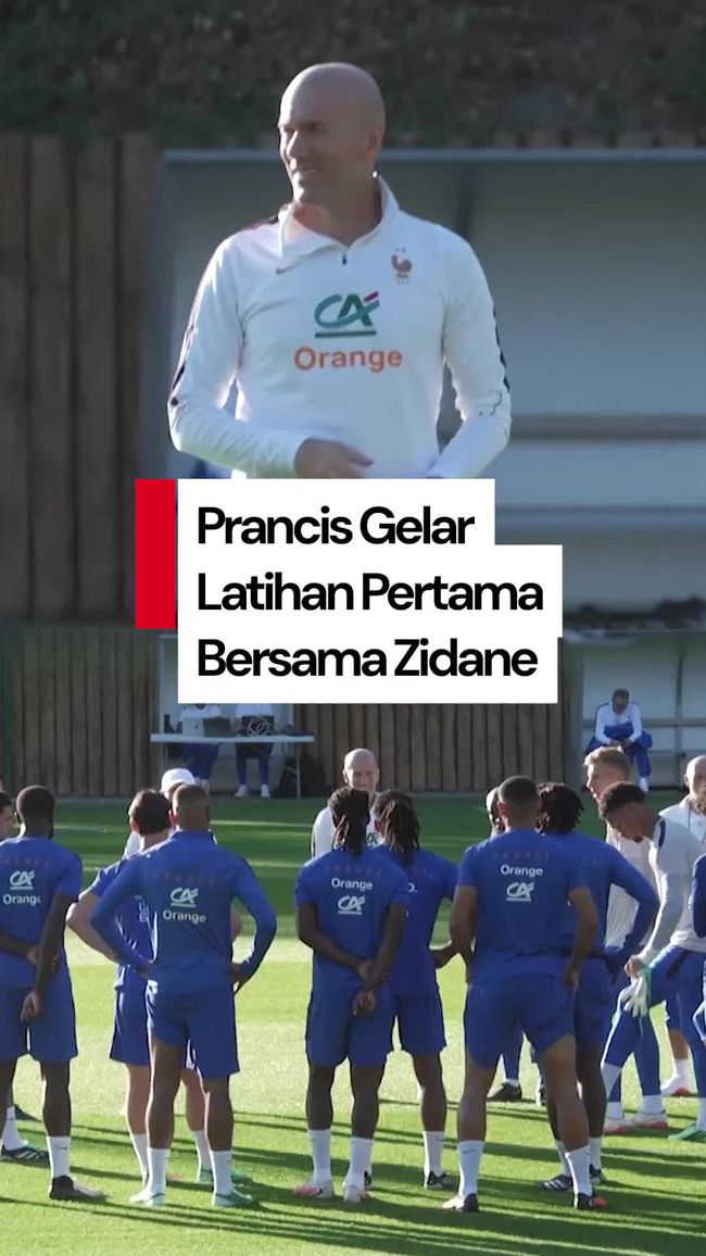 Latihan Perdana Timnas Prancis Bersama Zinedine Zidane