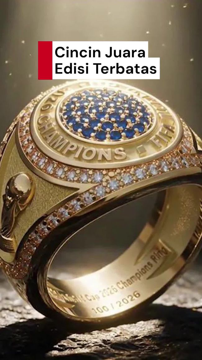 Cincin Juara Dunia 2026 Dihiasi Berlian Mengagumkan