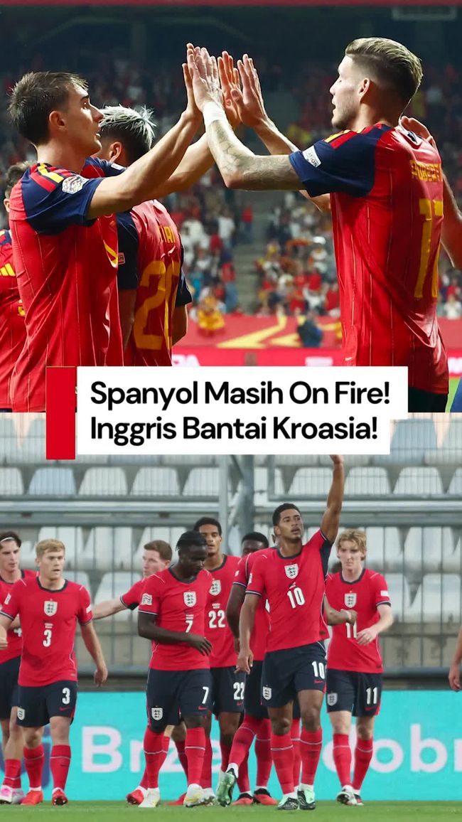 Spanyol Pertahankan Rekor Sempurna, Inggris Hancurkan Kroasia 7-0 di Nations League